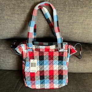 Vera Bradley Glenna Satchel “Patriotic Plaid”